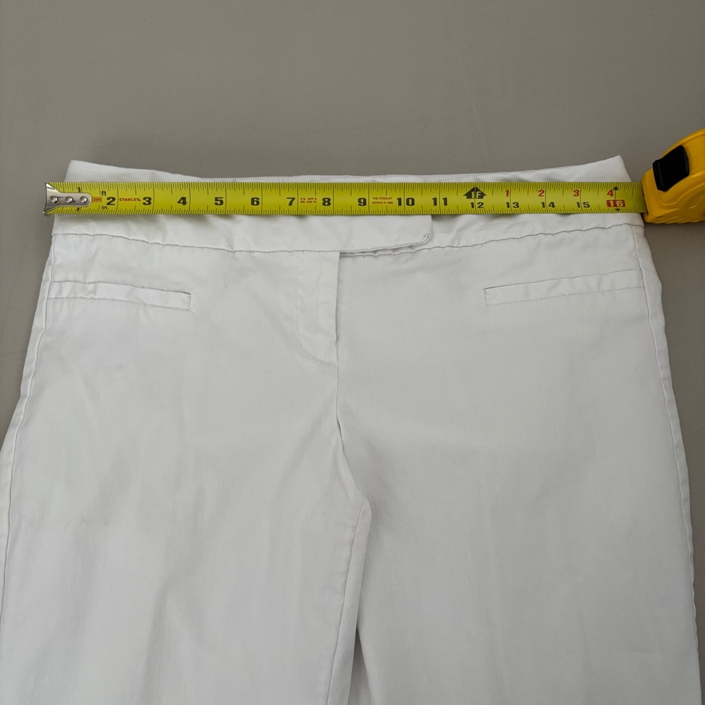 The Limited Exact Stretch White Cropped Capri Pants Size 8 Business Casual - Picture 7 of 8